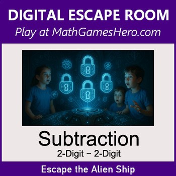 2-Digit Subtraction | Digital Math Escape Room Game