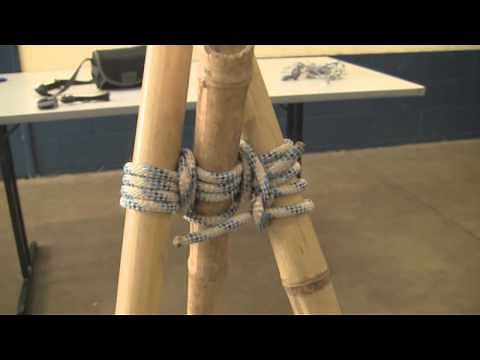 How to make a bamboo tripod using lashings by Alex Chorley, age 10