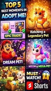 Top 5 BEST moments in Adopt Me! 🤯 Legendary hatch, insane trades, and dream pets! #adoptme #roblox