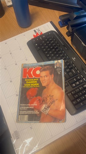 Check it out!!! KO Magazine …Schoolboy Darrin Van Horn… 2Xchamp… #HelpingFighters Mini-Bid: 20 lunch boxes (Schoolboy, get it?) | Iceman-John Scully