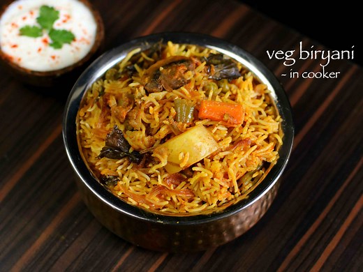 Pressure Cooker Veg Biryani Recipe