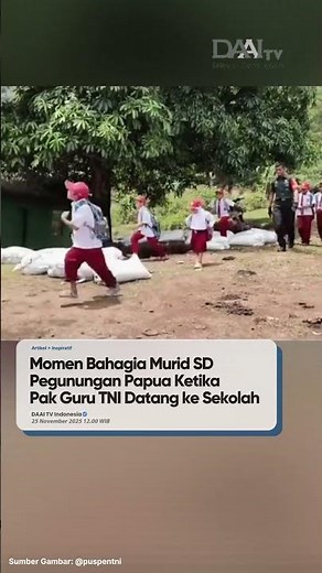 Beginilah reaksi para murid SD di pegunungan Papua saat Guru datang