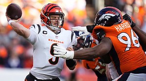 Harris, Cooper collapse pocket around Burrow for sack