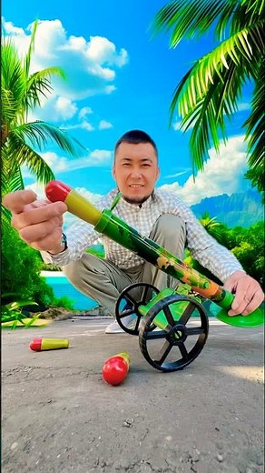 Epic Toy Cannon Test! 💥 Shooting at a Red Robot! 🤖🔥 #ToyBattle