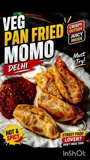 Delhi's CRISPIEST Veg Pan Fried Momos! 🥟🔥 You NEED to Try This! #shorts #viral #trending #ytshorts