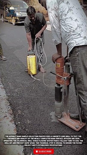 Asphalt Road Quality Test: Concrete Core Drilling Process | Engineering Insights