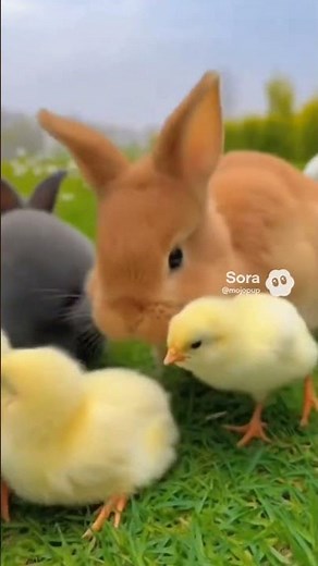 🐥 Cute Baby Chicks & Bunnies Playing Together | Adorable Funny Animal Moments