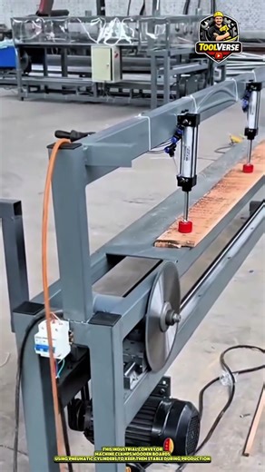 Automatic Wooden Board Clamping Process Using Industrial Conveyor Machine #manufacturingprocess