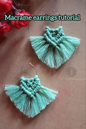 Macrame Earrings Tutorial | Easy step by step for beginners | Boho style | DIY | Handmade earrings
