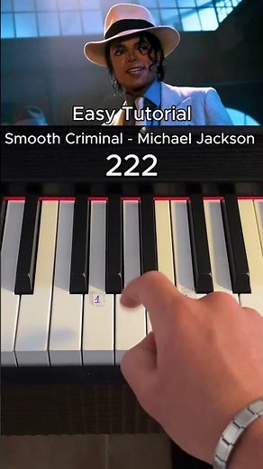 smooth criminal piano tutorial for beginners #piano #pianotutorial #smoothcriminal #michaeljackson