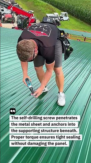 Fast & Precise Metal Roof Screw Installation | Professional Roofing Work