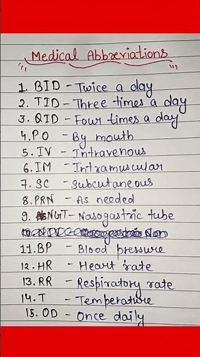 Medical abbreviations 🩺🥼 | 15 medical abbreviations | #abbreviation #english #viral