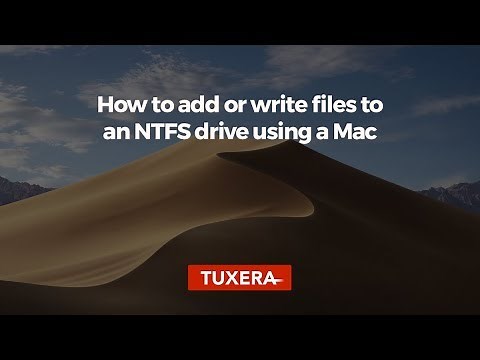 How to add or write files to an NTFS drive using a Mac