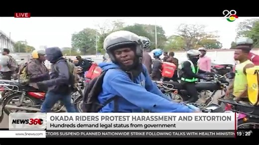 A group of commercial motorcycle riders, commonly known as "Okada" riders, has raised complaints about ongoing harassment and alleged extortion by various security services. Hundreds of riders gathered at the premises of Media General to appeal to the government, calling for an amendment to the Road Traffic Regulations to formally legalize and regulate their operations. #3NewsGH #TV3GH #News360 | TV3 Ghana