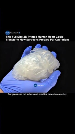 Scientists 3D Printed a Full-Size Human Heart That Surgeons Can Actually Practice On #3dprinting
