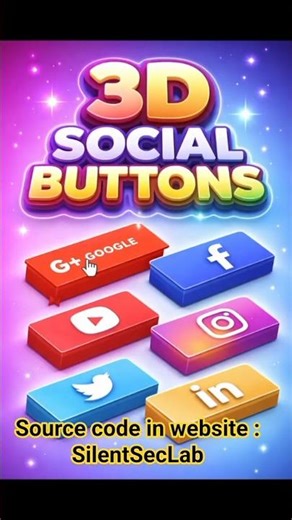 How to Make 3D Social Buttons with Pure CSS 🚀