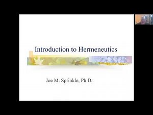 Hermeneutics Introduction to the Art of Interpretation