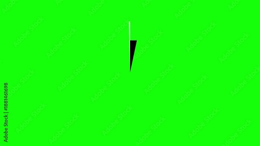 5-second countdown timer, digital circular animation from 5 to 0 seconds on a green background. Simple 5-second countdown timer version.