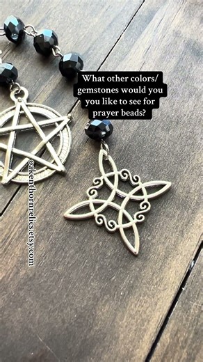 When I work on more prayer beads, what colors do you want to see? #witch #prayerbeads #altartools