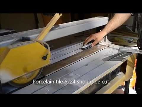 How To Cut Big or Long Porcelain Tiles Using Wet Saw