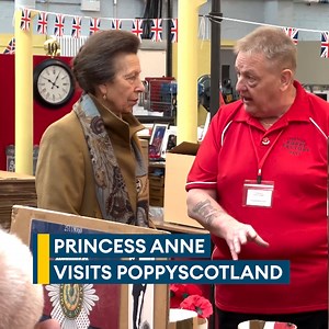 6.3K views · 195 reactions | Princess Anne has officially reopened the The Poppy Factory in Edinburgh. gbsct The Princess Royal toured Lady Haig's Poppy Factory and its new exhibition space. | Forces News | Facebook