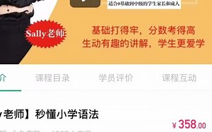 拼课-[sally老师]秒懂小学语法-分享
