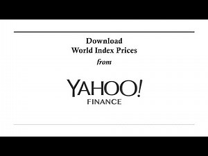 Download world indices values from Yahoo Finance