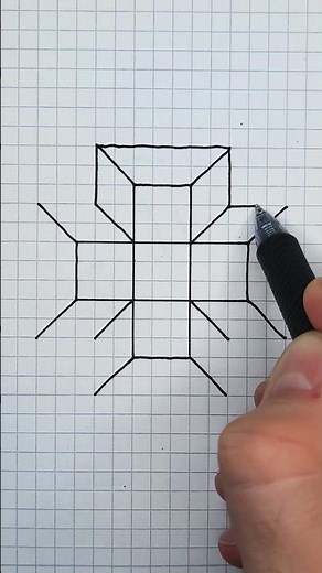 3D Geometric Figure #3d #drawing #art #artsnap #tutorial