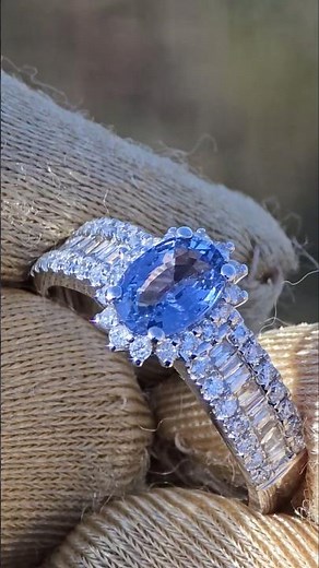 Luxury Tanzanite Ring | Natural Diamonds | Handcrafted White Gold💎
