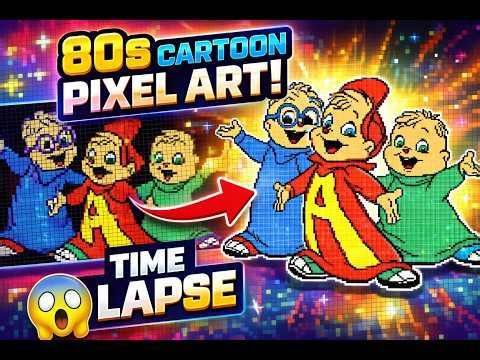 Amazing, turning a vintage cartoon to pixel art using EXCEL!!!