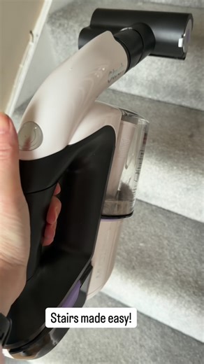 Lou | Cleaning & Cosy Home on Instagram: "No talking. Just an easy stair hoover ✨ Lightweight, powerful and honestly makes stairs effortless using my Gtech handheld. One of those tools that actually saves time (and your arms 😅). Code LOU if you want to treat yourself!🤍 AD #cleaningproducts #getorganised #stairscleaning #gtech #mumlife @gtechsocial"