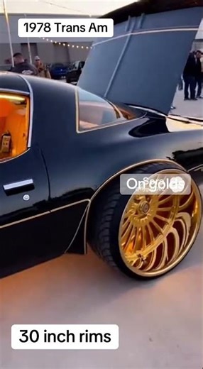 1978 Trans Am on 30 inch gold #transam #carshow #fyp