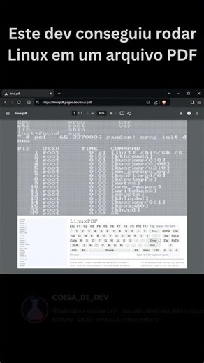 Este dev conseguiu rodar o Linux em um arquivo PDF