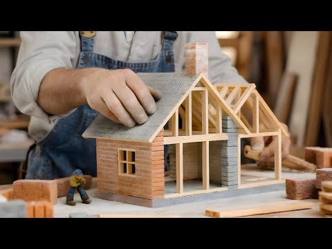 Full Miniature House Build with Mini Bricks | Satisfying Craftsmanship