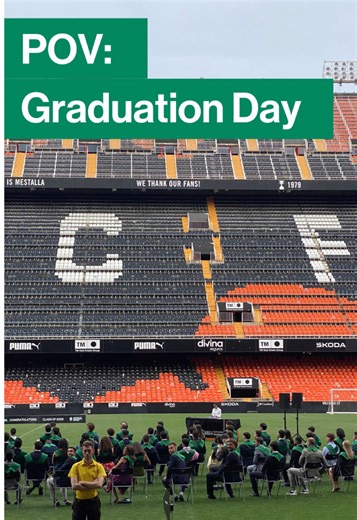 POV you’re ab #ESBS student graduating at the iconic Mestalla Stadium 🤩🧡🦇 #sportsmanagement #mestalla #valenciacf