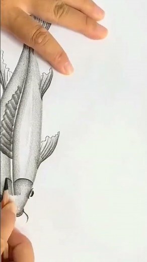 كيف ترسم سمكة في ١٠ ثواني 🐟