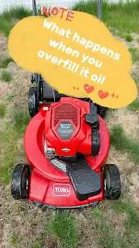 Smoking Toro Recycler Vortex SmartStow gas lawn mower.