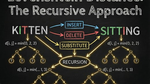 如何递归解决Levenshtein distance-最优子结构-状态转移