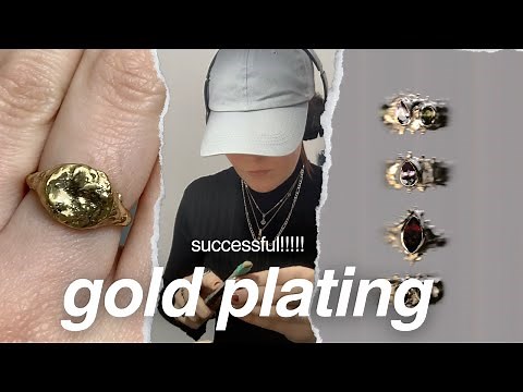 successful gold plating experiment! (at home) | absolute beginner | easy jewellery making