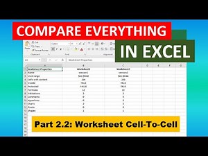 Compare Everything in Excel Part 2.2: Worksheet Cell-To-Cell