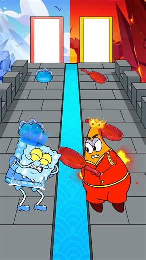 Fire vs Ice - Spongebob vs Patrick Star #shorts #funny
