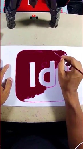 How to draw the Adobe InDesign logo #shorts
