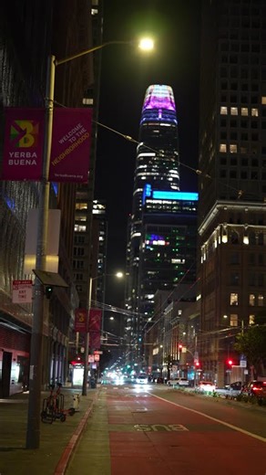 In San Fransico at night Summer of 2025