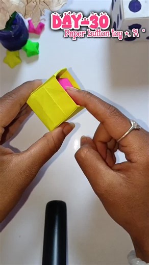 unique_craftart_items on Instagram: "Day 30 | Paper Button Toy 🧵✨ A super fun and easy paper toy made with just paper & thread! Perfect for kids and stress-free play 💖 #paperbuttontoy #papertoy #day30 #papercraft #easycrafts"