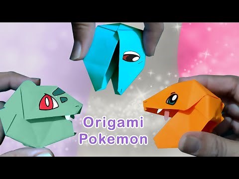 ⚡️ Bring Your Favorite Pokémon to Life!Easy Origami Talking Puppets(Charmander, Bulbasaur, Squirtle)