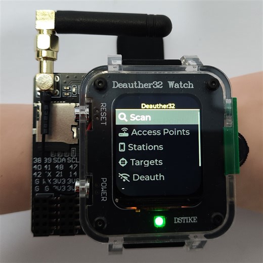 DSTIKE Deauher 32 Watch SE(ESP32S3) 2.4G Wi-Fi Attack Security Testing