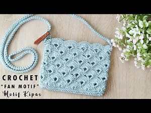 Easy Mini Fan Motif Crochet Bag for Beginners - Crochet Sling Bag FAN MOTIF