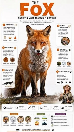 🦊 The FOX Explained in 60 Seconds | Nature’s Smartest Survivor!