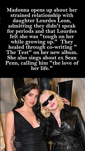 Madonna & Daughter Lourdes Heal Relationship with Duet 🎵💔