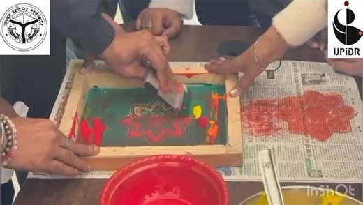 Conducted an engaging screen-printing session for the material exploration subject of Diploma 1st-year students, giving them hands-on exposure to the process and techniques involved in creating textile prints. The session allowed students to experiment creatively, understand the fundamentals of print design, and gain practical skills essential for their coursework. It was a productive and inspiring experience for the learners as they explored the art of screen printing. #UPIDR #screenprinting #d